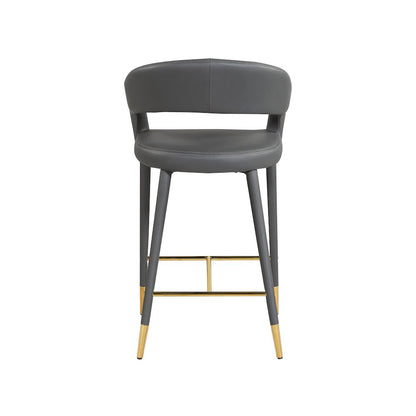 Destiny Grey Vegan Leather Stool
