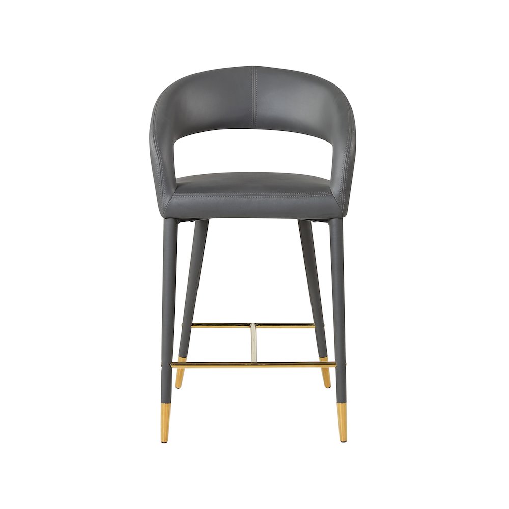 Destiny Grey Vegan Leather Stool