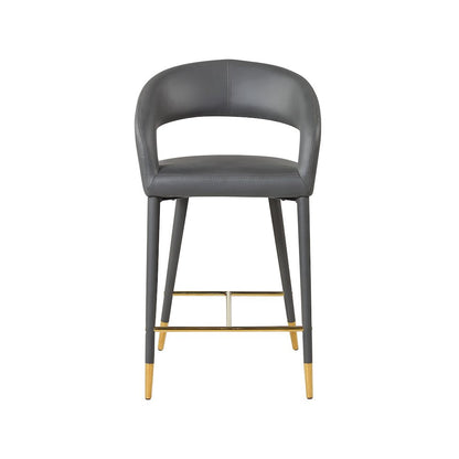 Destiny Grey Vegan Leather Stool