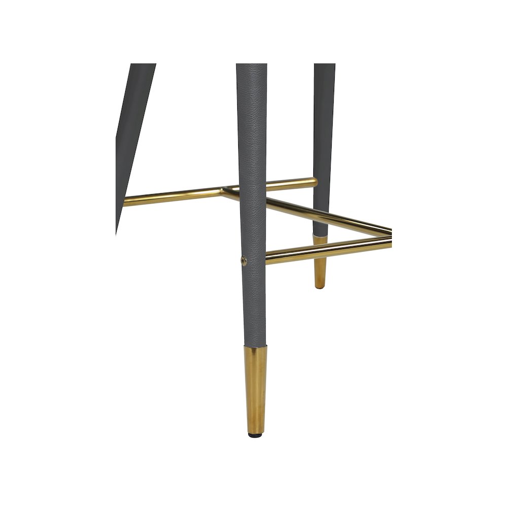 Destiny Grey Vegan Leather Stool