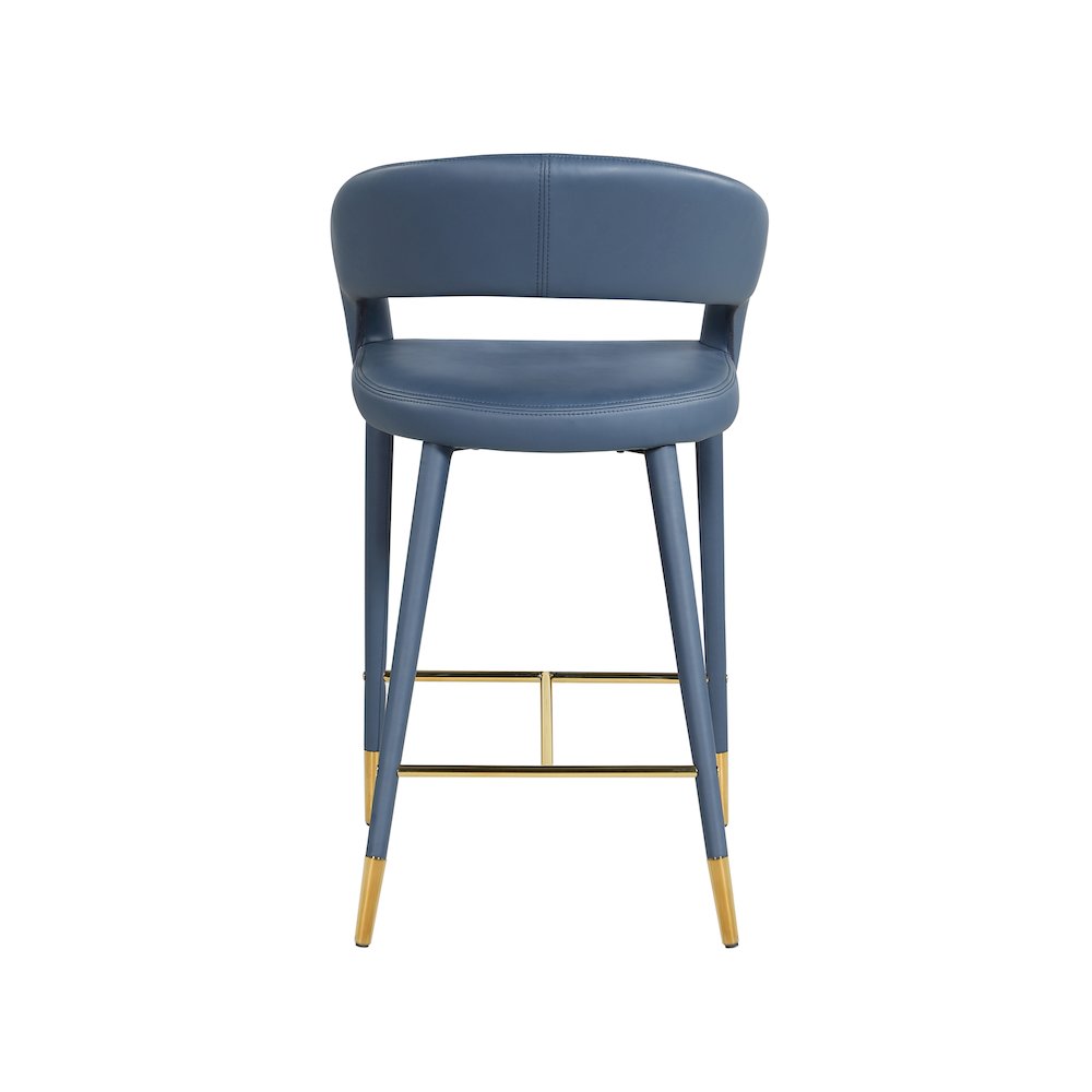 Destiny Navy Vegan Leather Stool