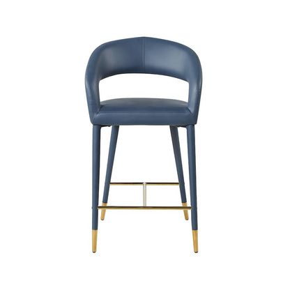 Destiny Navy Vegan Leather Stool