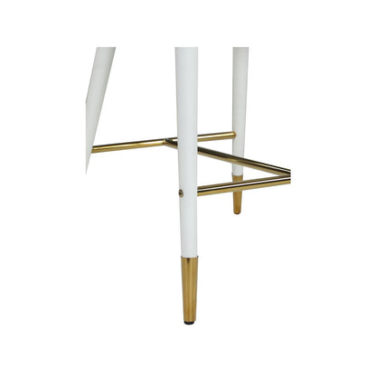 Destiny White Vegan Leather Stool