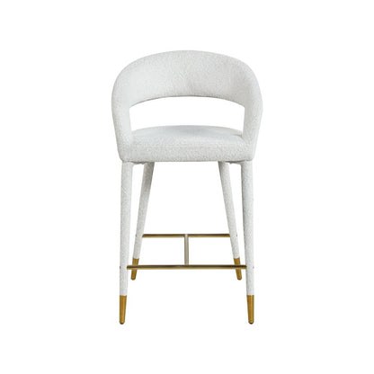 Destiny Cream Fabric Stool