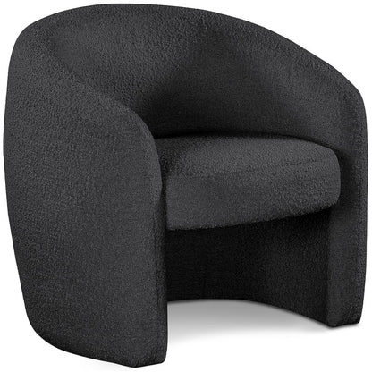Acadia Black Boucle Fabric Accent Chair