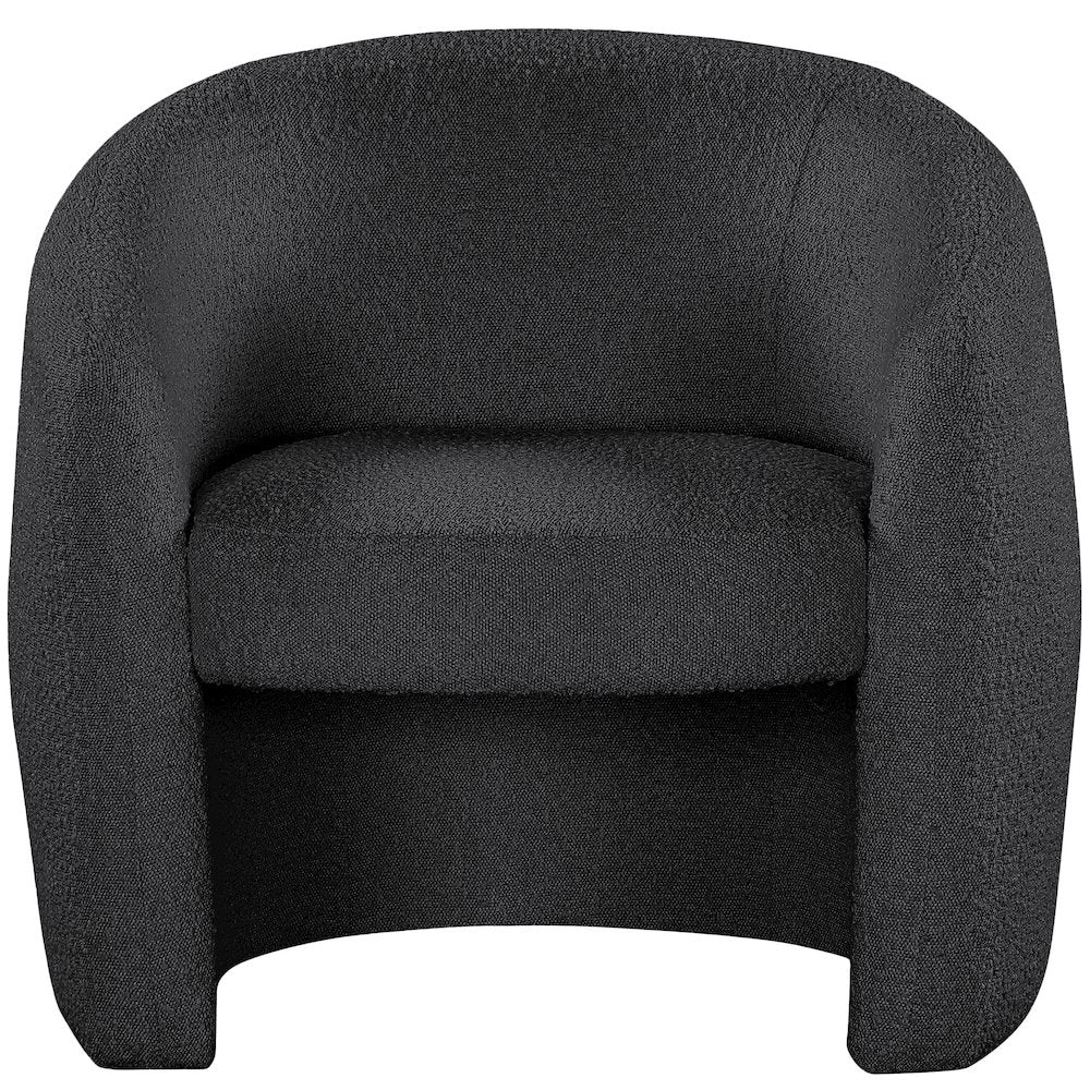 Acadia Black Boucle Fabric Accent Chair