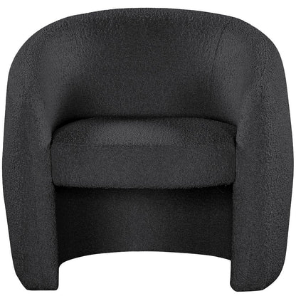 Acadia Black Boucle Fabric Accent Chair