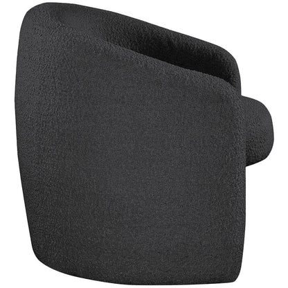 Acadia Black Boucle Fabric Accent Chair