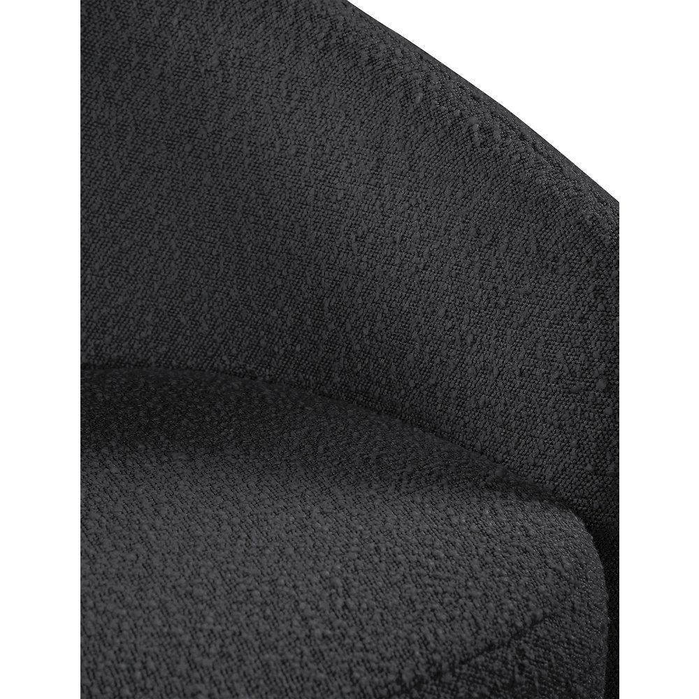 Acadia Black Boucle Fabric Accent Chair