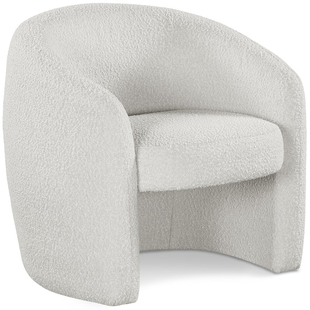 Acadia Cream Boucle Fabric Accent Chair