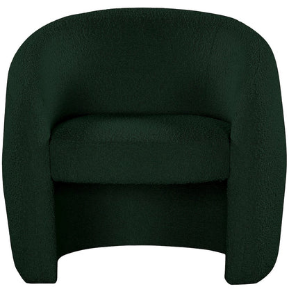 Acadia Green Boucle Fabric Accent Chair