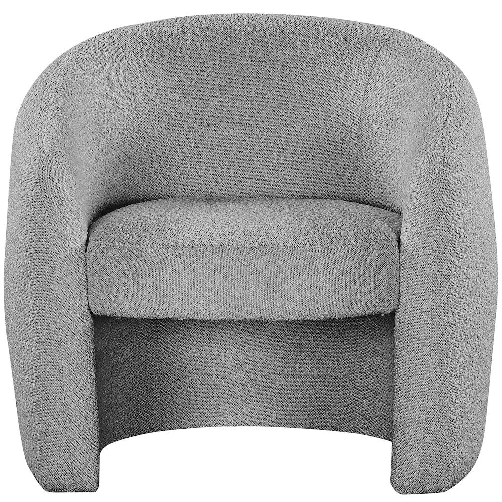 Acadia Grey Boucle Fabric Accent Chair