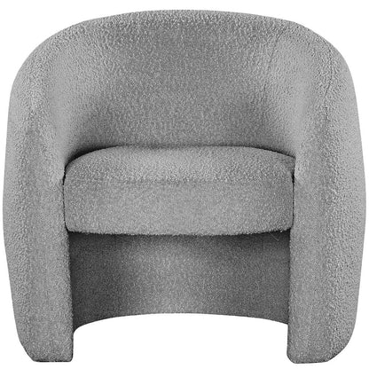 Acadia Grey Boucle Fabric Accent Chair