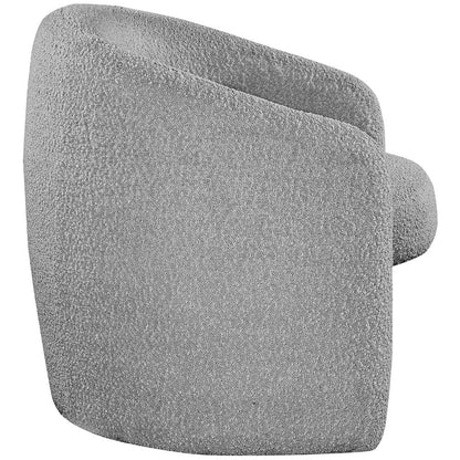 Acadia Grey Boucle Fabric Accent Chair