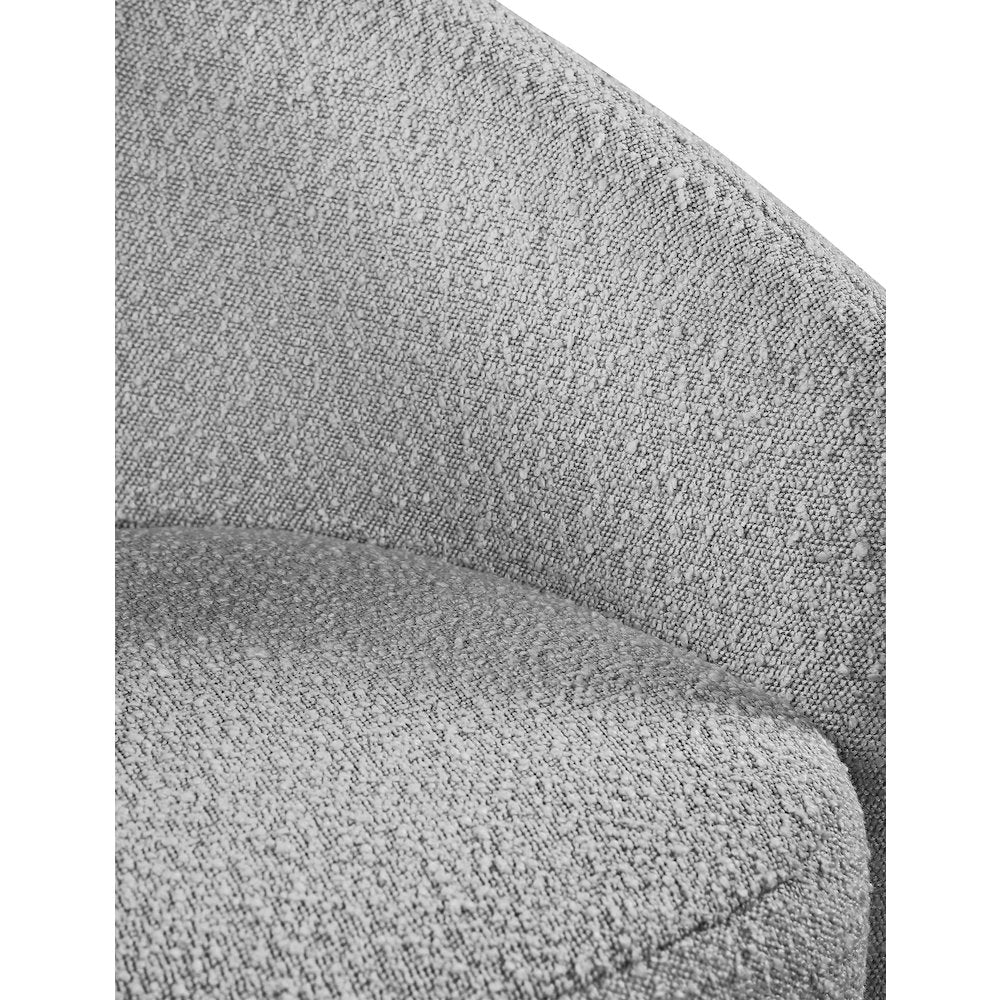 Acadia Grey Boucle Fabric Accent Chair