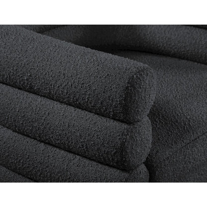 Tessa Black Boucle Fabric Accent Chair