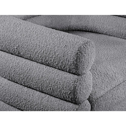 Tessa Grey Boucle Fabric Accent Chair