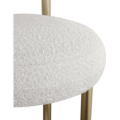 Bordeaux Cream Boucle Fabric Stool, Set of 2