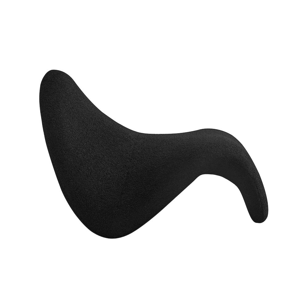 Theodore Black Fur Accent Chair