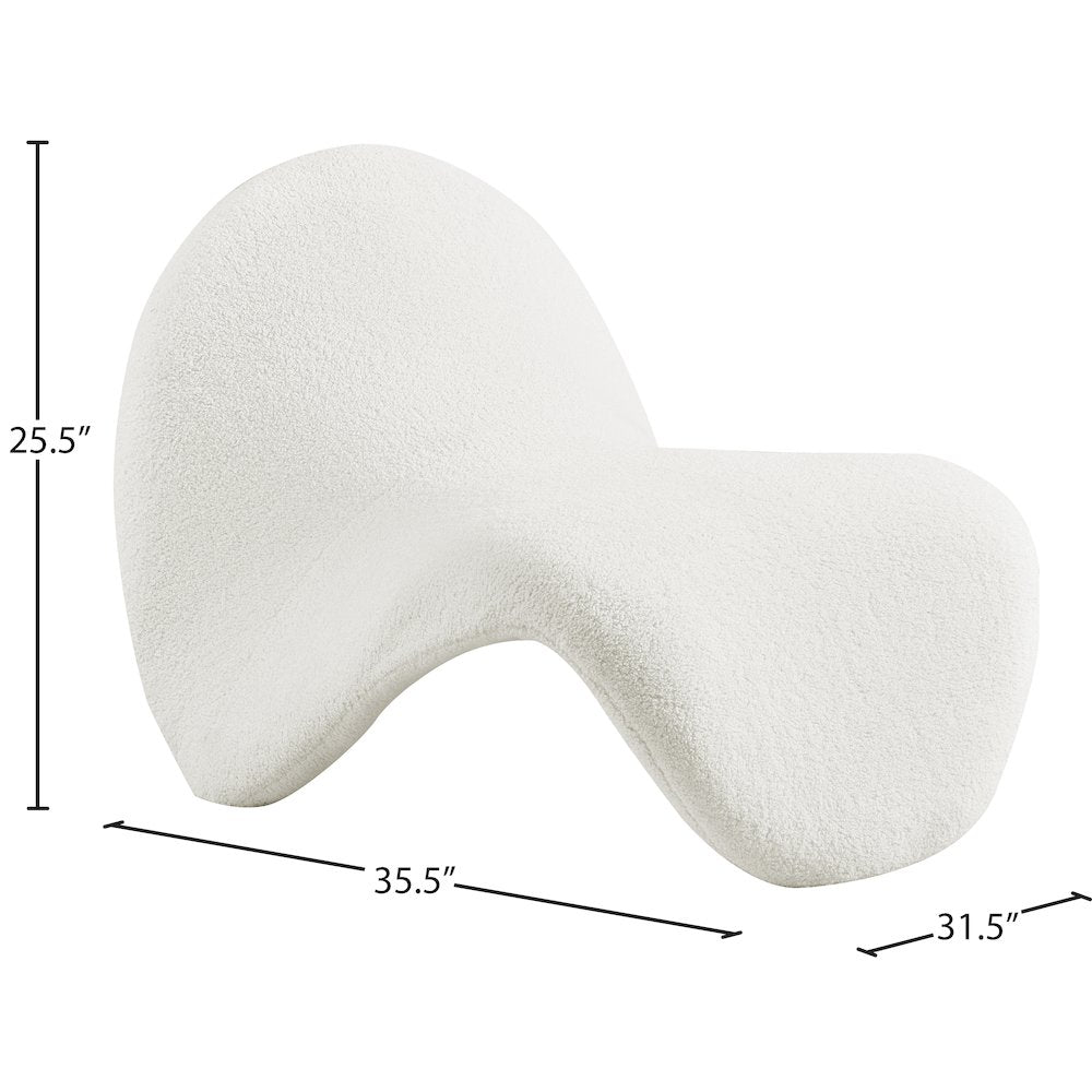 Theodore Cream Fur Accent Chair
