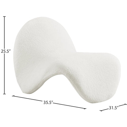 Theodore Cream Fur Accent Chair