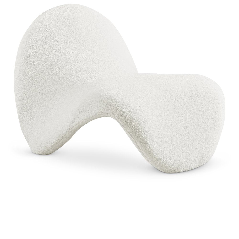 Theodore Cream Fur Accent Chair
