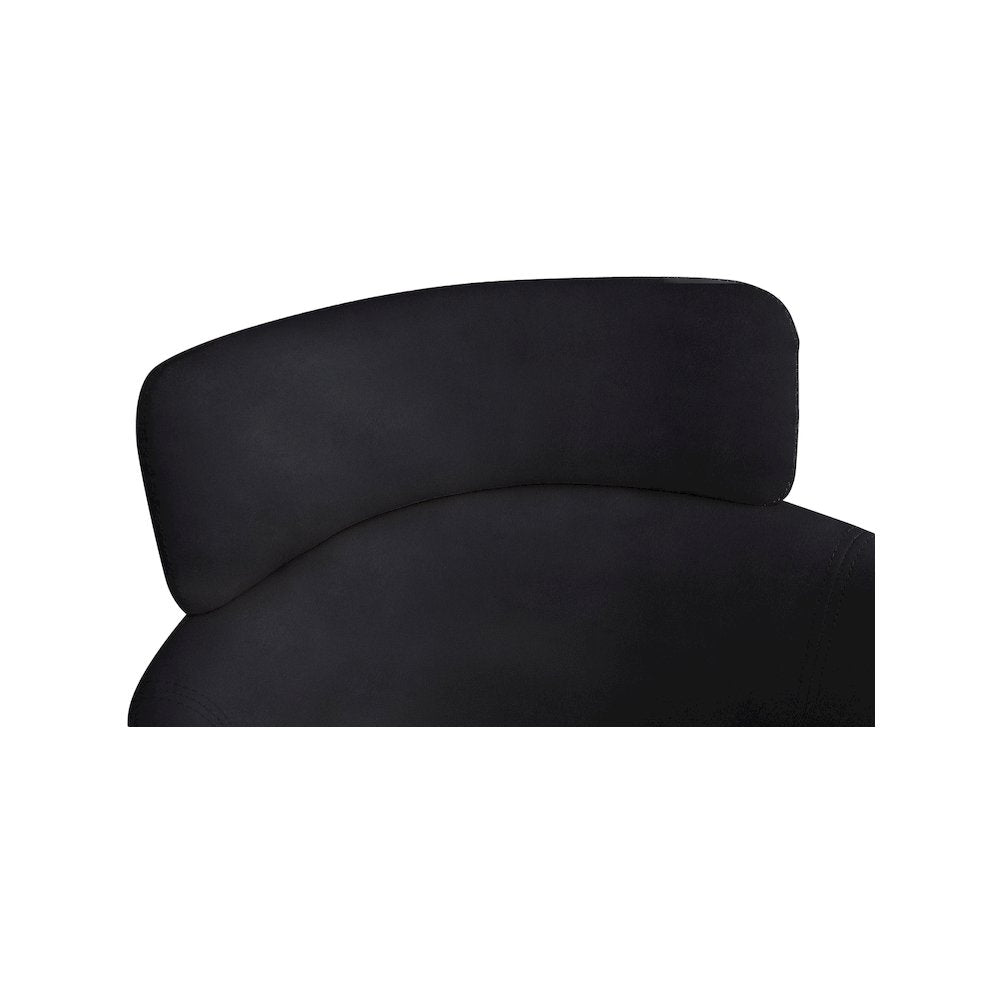 Yara Black Velvet Dining Chair, Set of 2