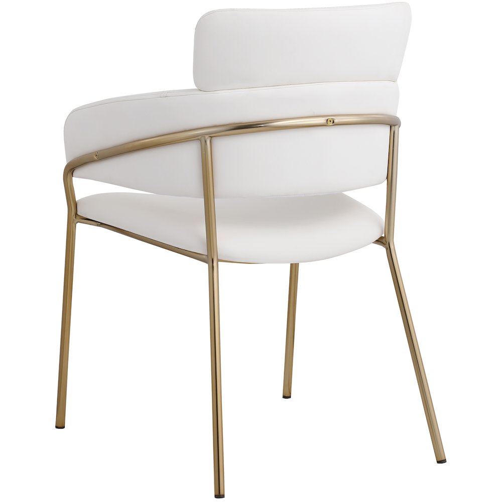 Yara Cream Vegan Leather Dining Chair, Set of 2