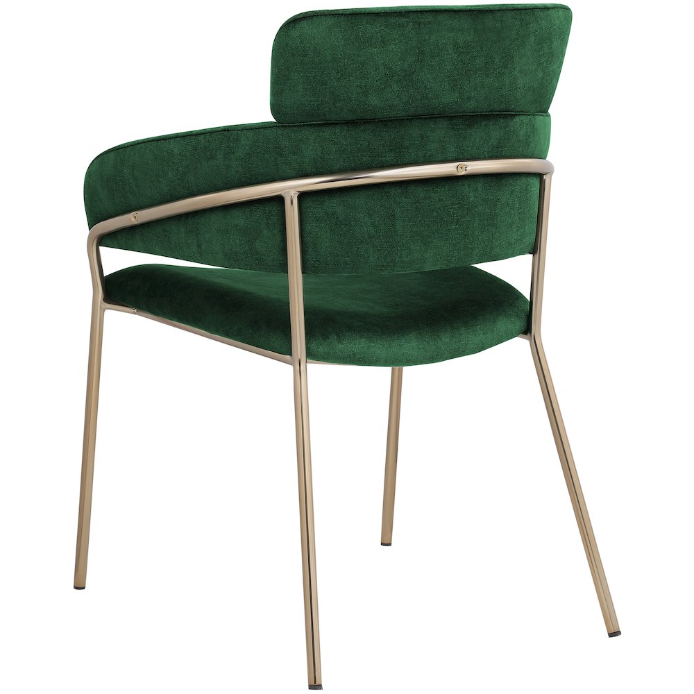 Yara Green Velvet Dining Chair, Set of 2