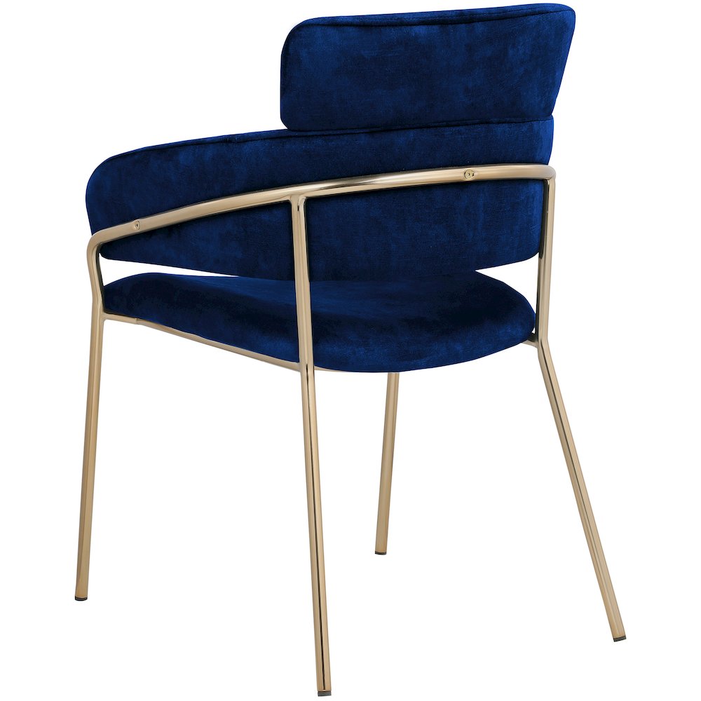 Yara Navy Velvet Dining Chair, Set of 2