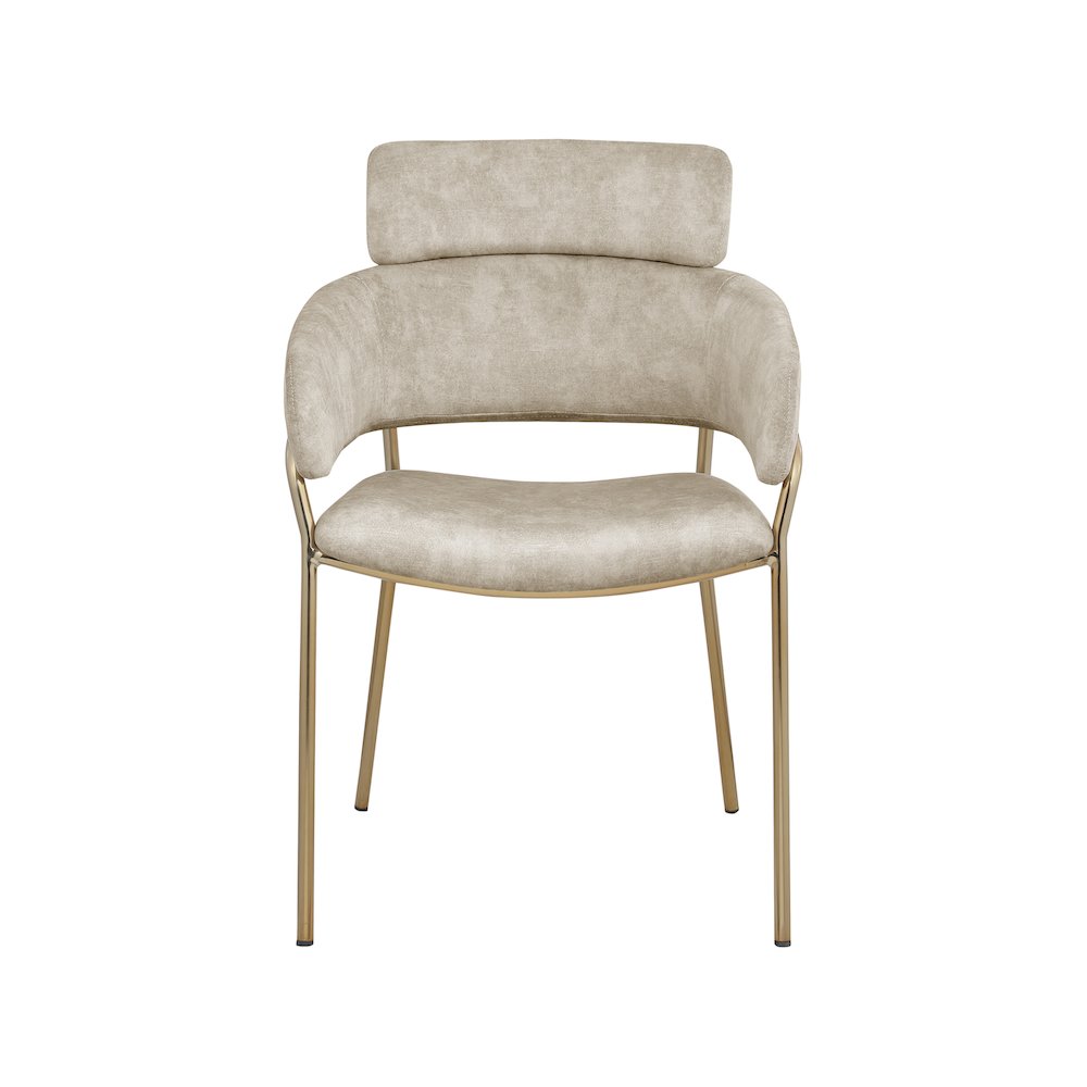 Yara Stone Velvet Dining Chair, Set of 2