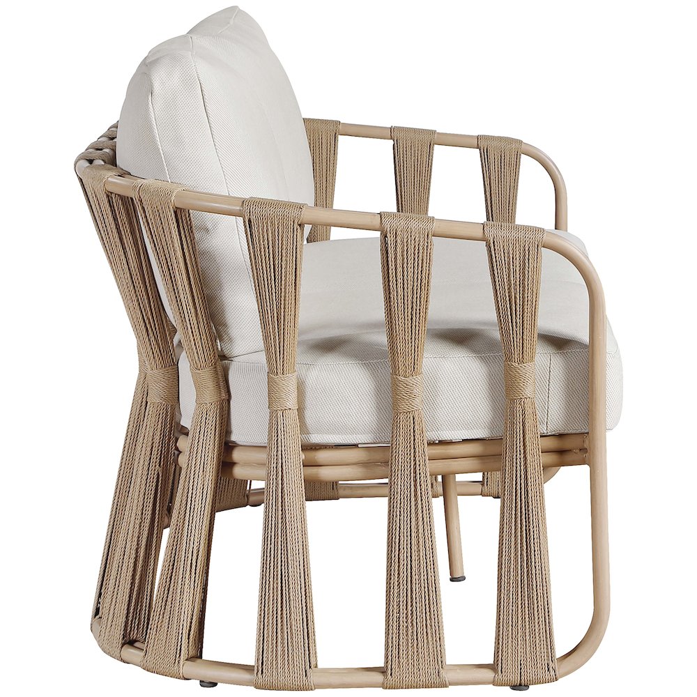 San Pietro 90.5" Beige Waterproof Fabric Outdoor Sofa