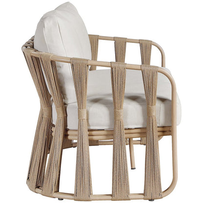 San Pietro 90.5" Beige Waterproof Fabric Outdoor Sofa