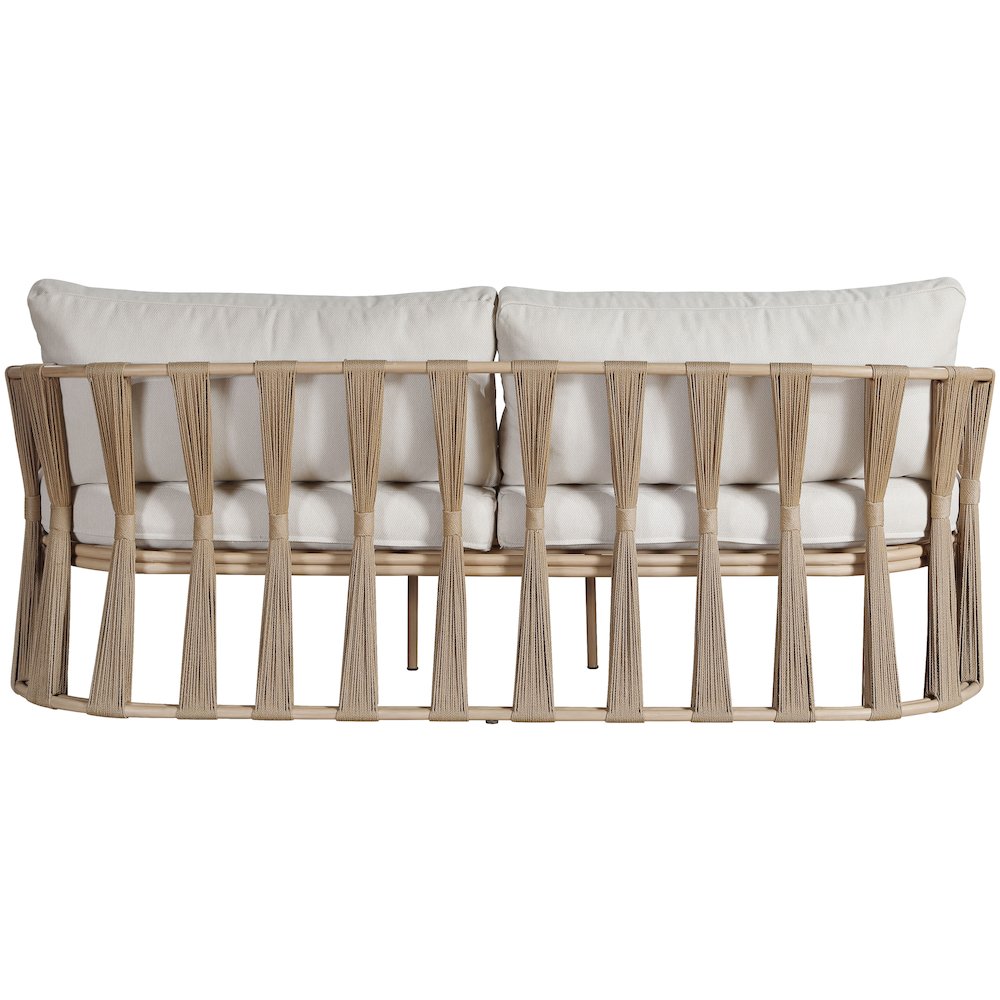 San Pietro 90.5" Beige Waterproof Fabric Outdoor Sofa