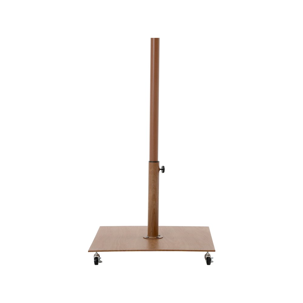 Fiji Beige Fabric / Teak Aluminum Patio Umbrella with Base Sets