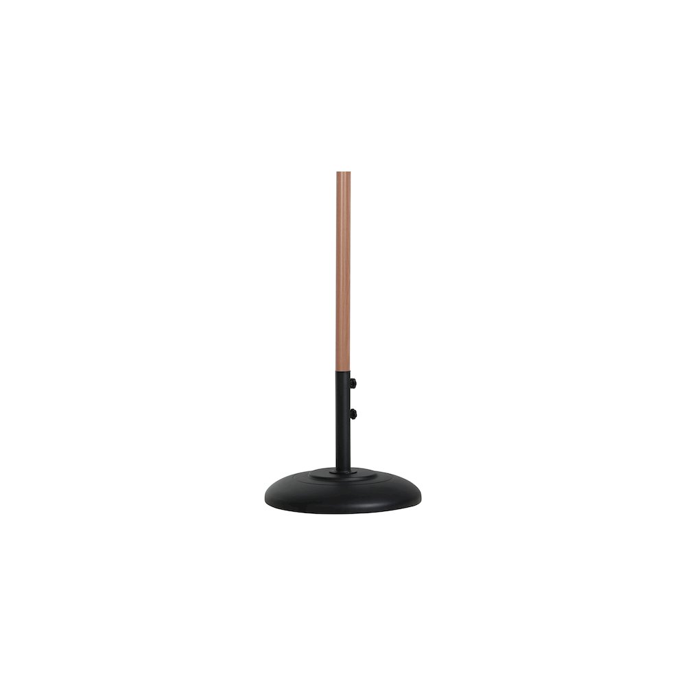 Fiji Beige Fabric / Matte Black Aluminum Patio Umbrella with Base Sets