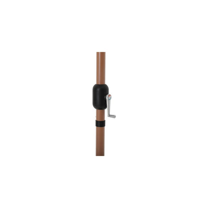Fiji Black Fabric / Matte Black Aluminum Patio Umbrella with Base Sets