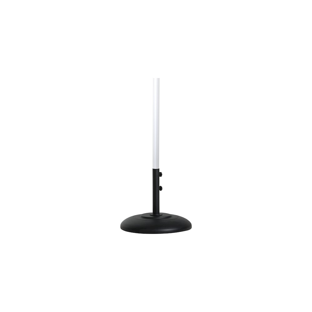 Fiji Black Fabric / Matte Black Aluminum Patio Umbrella with Base Sets