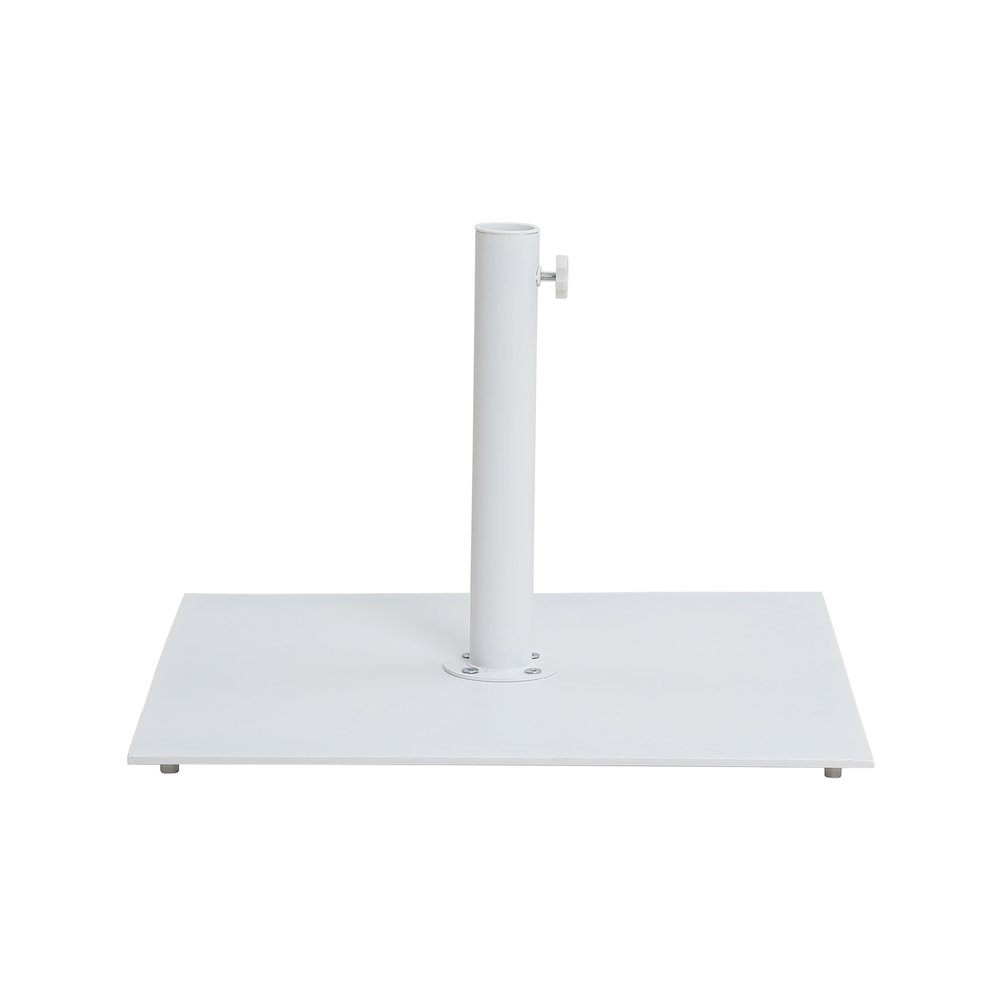 Fiji Navy Fabric / Matte White Aluminum Patio Umbrella with Base Sets
