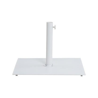 Fiji Navy Fabric / Matte White Aluminum Patio Umbrella with Base Sets