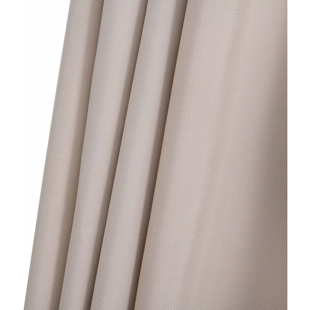 Fiji Beige Fabric / Teak Aluminum Patio Umbrella with Base Sets