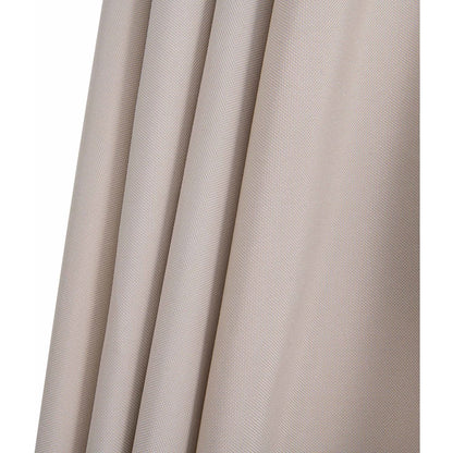 Fiji Beige Fabric / Teak Aluminum Patio Umbrella with Base Sets