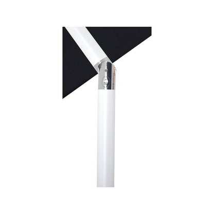 Amalfi Black With Cream Piping / Teak Metal Patio Umbrella with Base Sets