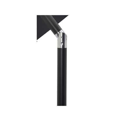 Amalfi Black With Cream Piping / Teak Metal Patio Umbrella with Base Sets