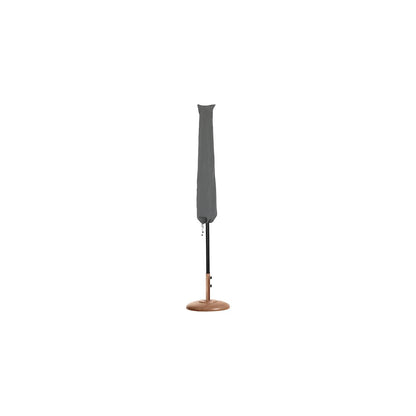 Amalfi Black With Cream Piping / Teak Metal Patio Umbrella with Base Sets