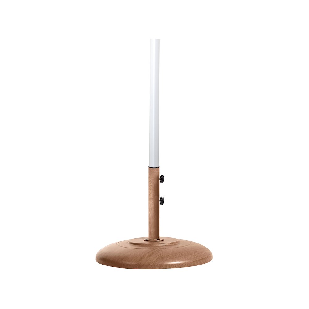 Amalfi Black With Cream Piping / Teak Metal Patio Umbrella with Base Sets