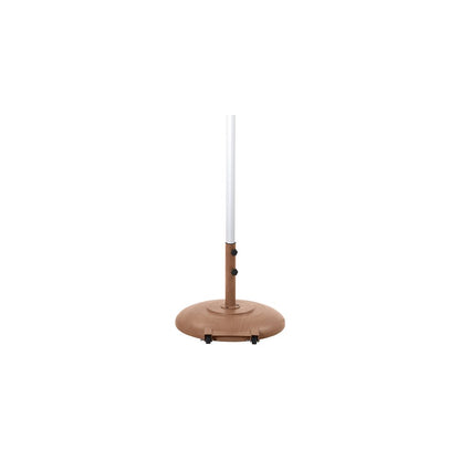 Amalfi Black With Cream Piping / Teak Metal Patio Umbrella with Base Sets