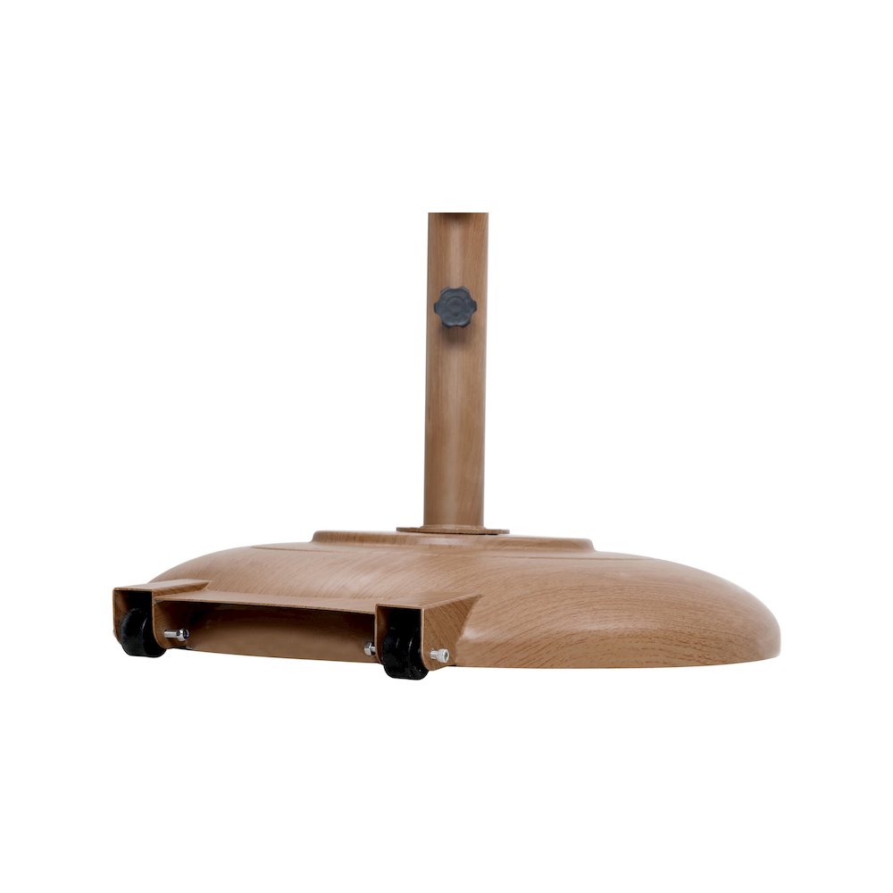 Amalfi Black With Cream Piping / Teak Metal Patio Umbrella with Base Sets