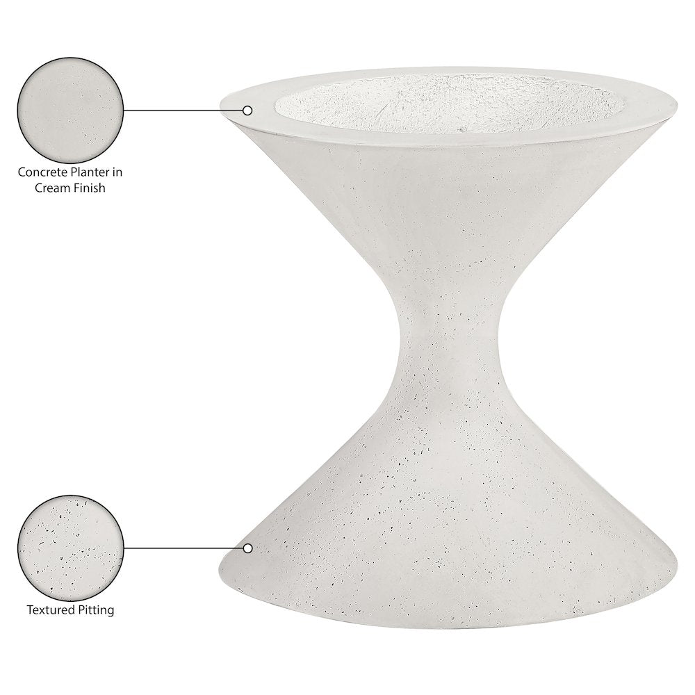 Vessa Cream Indoor / Outdoor Concrete Planter