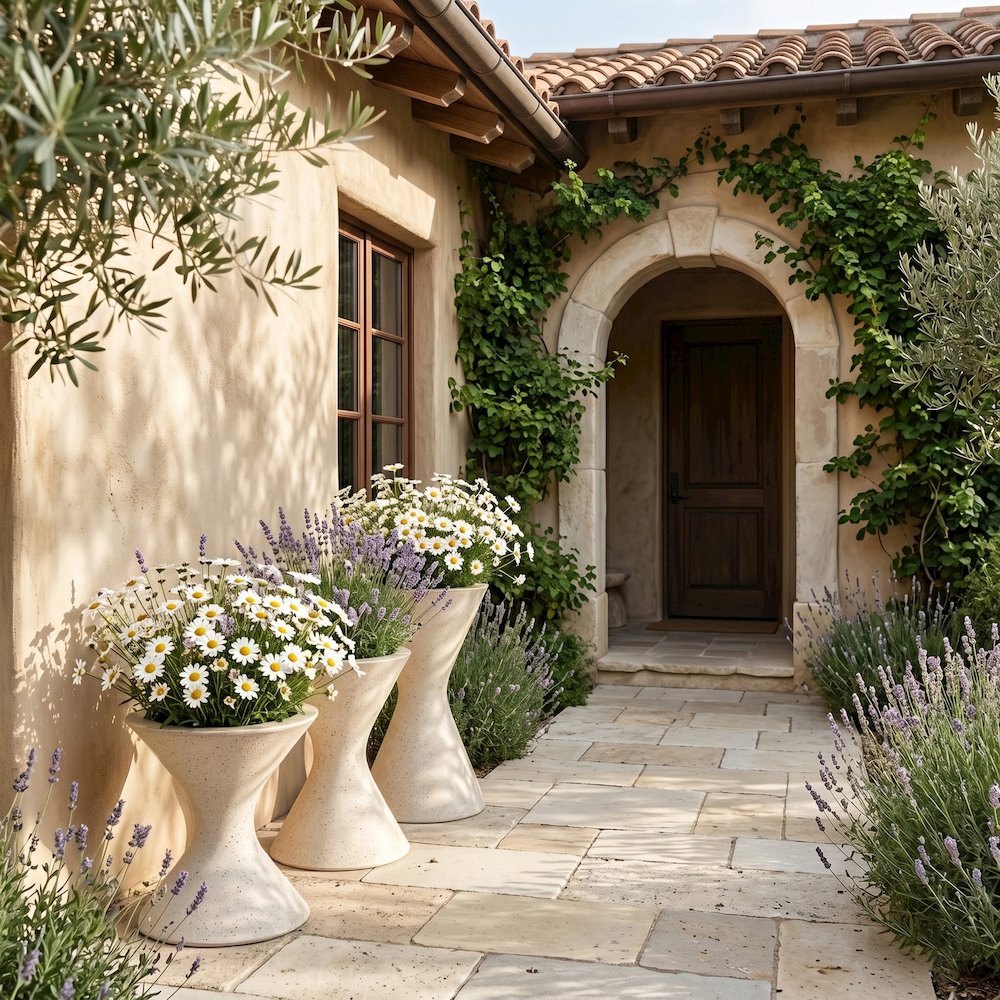Vessa Cream Indoor / Outdoor Concrete Planter